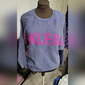 XL Calvin Klein Doleman Sleeve Knit Sweater With Name On Front NWOT